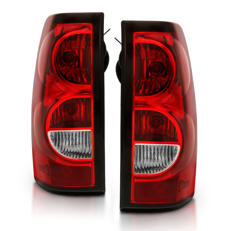 ANZO 311302 -  FITS: 2004-2007 Chevy Silverado Taillight Red/Clear Lens w/Black Trim (OE Replacement)