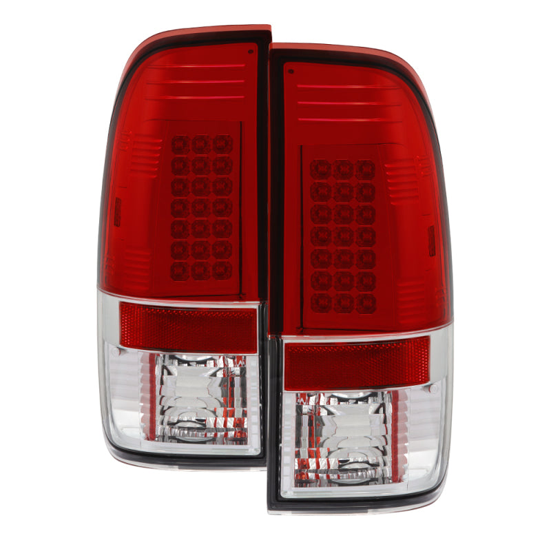 SPYDER 5003485 - Spyder Ford F150 side 97-03/F250/350 Duty 99-07 LED Tail Lights Red Clear ALT-YD-FF15097-LED-RC