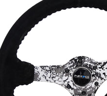 Load image into Gallery viewer, NRG Reinforced Steering Wheel (350mm / 3in. Deep) Blk Suede w/Hydrodipped Digi-Camo Spokes - free shipping - Fastmodz