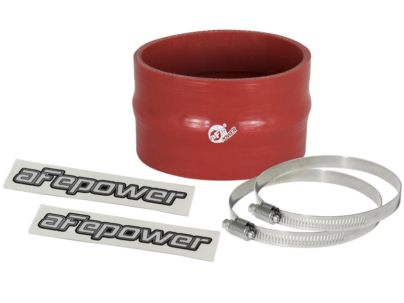aFe 59-00060 FITS Magnum FORCE CAI Univ. Silicone Coupling Kit (3.5in. ID / 2.25in. L) Straight w/Hump - Red