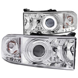 ANZO 111056 FITS: 1994-2001 Dodge Ram Projector Headlights w/ Halo Chrome