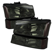 Load image into Gallery viewer, SPYDER 5064523 - Xtune Chevy Silverado 2500HD 03-06 Crystal Headlights w/ Amber Lights Smoke HD-JH-CSIL03-AM-SM-SET