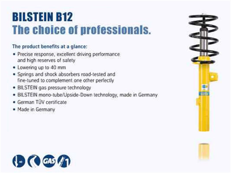 Bilstein 46-183330 - B12 2009 Audi A4 Quattro Base Front and Rear Suspension Kit