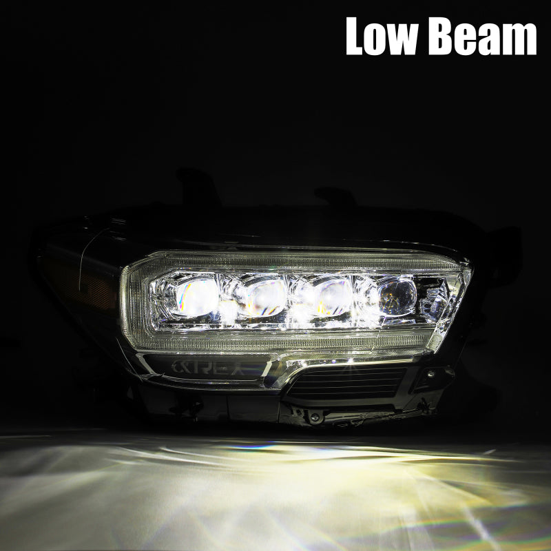 AlphaRex 880706 FITS 16-20 Toyota Tacoma NOVA LED Projector Headlights Plank Style Chrome w/Activation Light