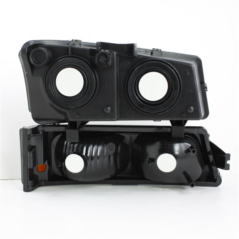 SPYDER 5064523 - Xtune Chevy Silverado 2500HD 03-06 Crystal Headlights w/ Amber Lights Smoke HD-JH-CSIL03-AM-SM-SET