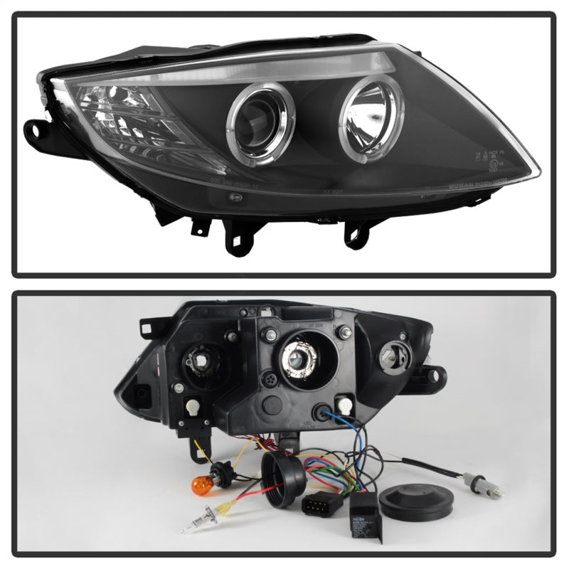 SPYDER 5029676 - Spyder BMW Z4 03-08 Projector Headlights Xenon/HID Model OnlyLED Halo Black PRO-YD-BMWZ403-HID-BK