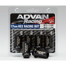 Load image into Gallery viewer, Advan V0263 - Lug Nut 12X1.25 (Black) 4 Pack