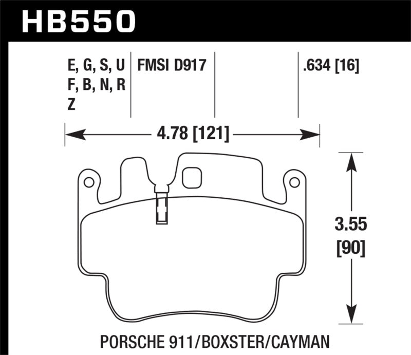 Hawk 98-05 Porsche 911 Front & Rear / 00-07 Boxster / 06 Cayman Front DTC-60 Race Brake Pads - free shipping - Fastmodz