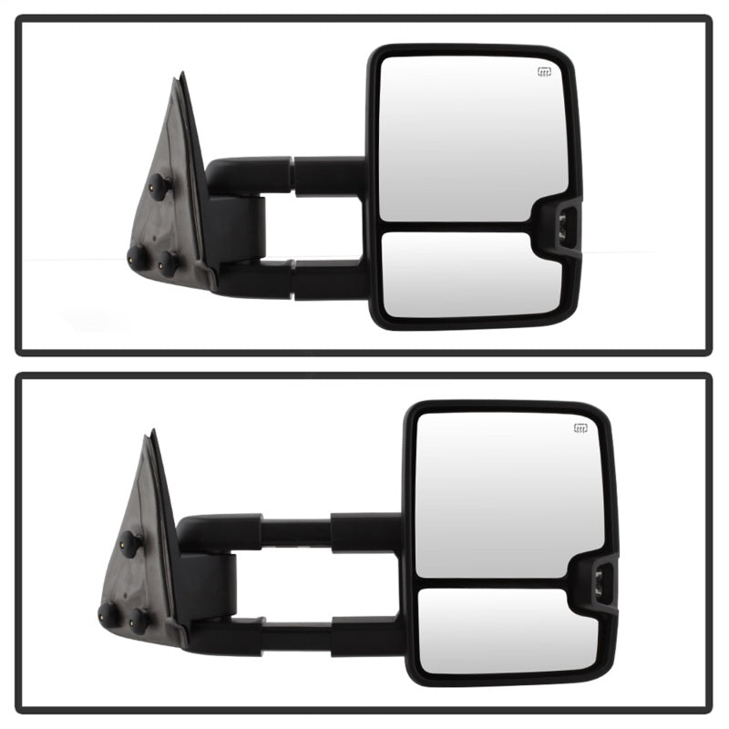 SPYDER 9936715 - xTune Chevy Silverado 03-06 G2 Heated Smoke LED Signal Telescoping Mirrors MIR-CS03S-G2-PWH-SM-SET