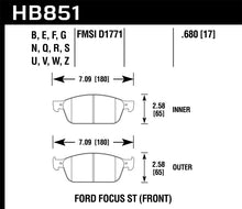 Load image into Gallery viewer, Hawk Performance HB851B.680 - Hawk 15-16 Ford Focus ST HPS 5.0 Front Brake Pads