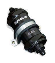 Load image into Gallery viewer, Fuelab 81811-1 - 818 In-Line Fuel Filter Standard -6AN In/Out 40 Micron Stainless Black