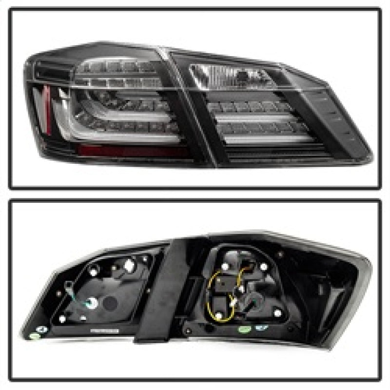 SPYDER 5082053 - Spyder Honda Accord 2013-2015 4DR LED Tail LightsBlack ALT-YD-HA13LED-LED-BK