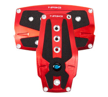Load image into Gallery viewer, NRG PDL-250RD - Brushed Aluminum Sport Pedal A/T Red w/Black Rubber Inserts