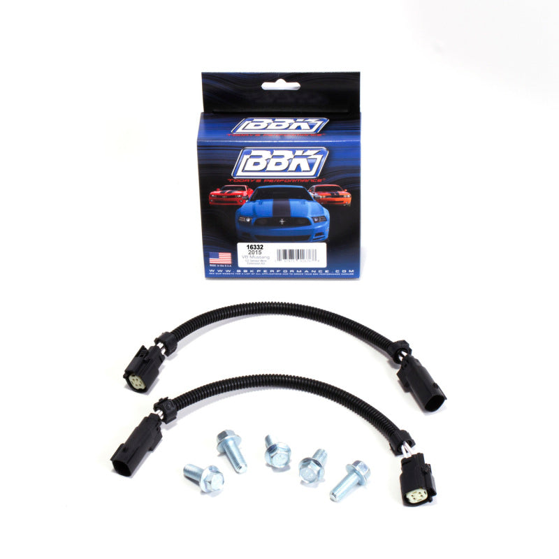 BBK 16332 FITS 2015 Mustang GT V6 6-Pin Front O2 Sensor Wire Harness Extensions 12 (pair) And Bolt Kit