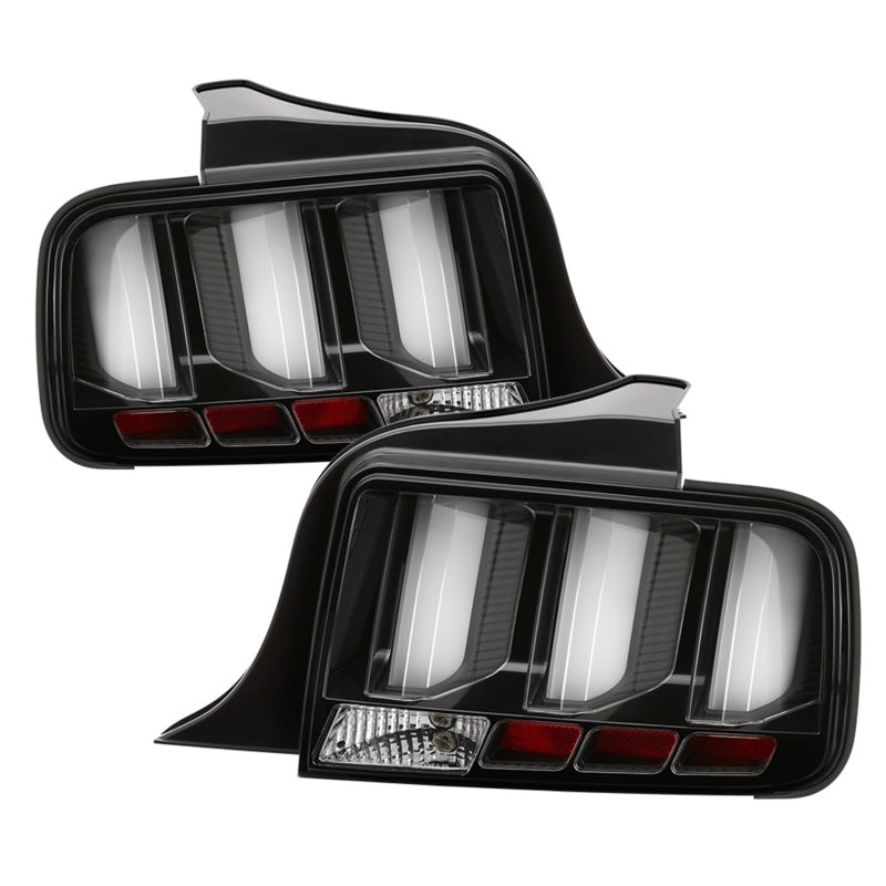 SPYDER 5086693 - Spyder 05-09 Ford Mustang (White Light Bar) LED Tail LightsBlack ALT-YD-FM05V3-LED-BK