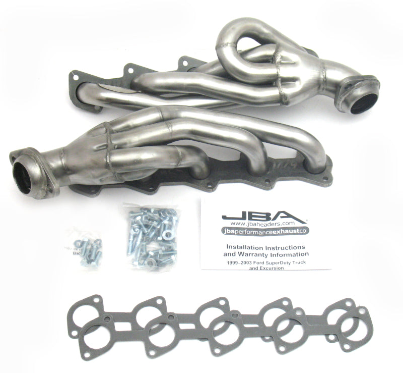 JBA 1669S - 99-04 Ford Truck 6.8L 2V V10 w/o EGR 1-1/2in Primary Raw 409SS Cat4Ward Header