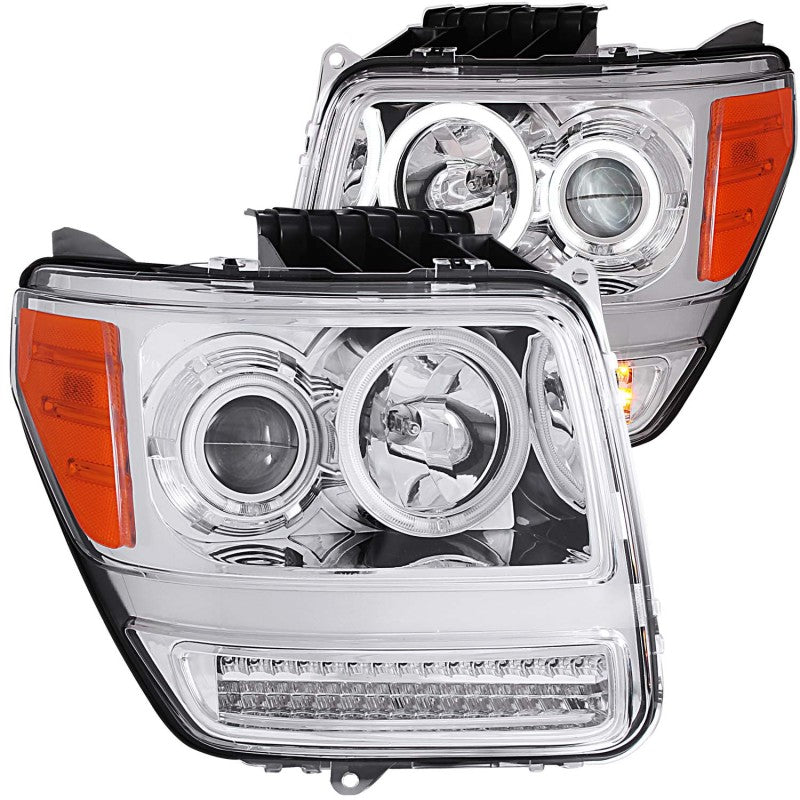 ANZO 111144 FITS: 2007-2012 Dodge Nitro Projector Headlights w/ Halo Chrome (CCFL) G2