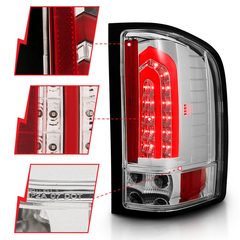 ANZO 321341 FITS 2007-2013 Chevrolet Silverado 1500 LED Taillights Chrome