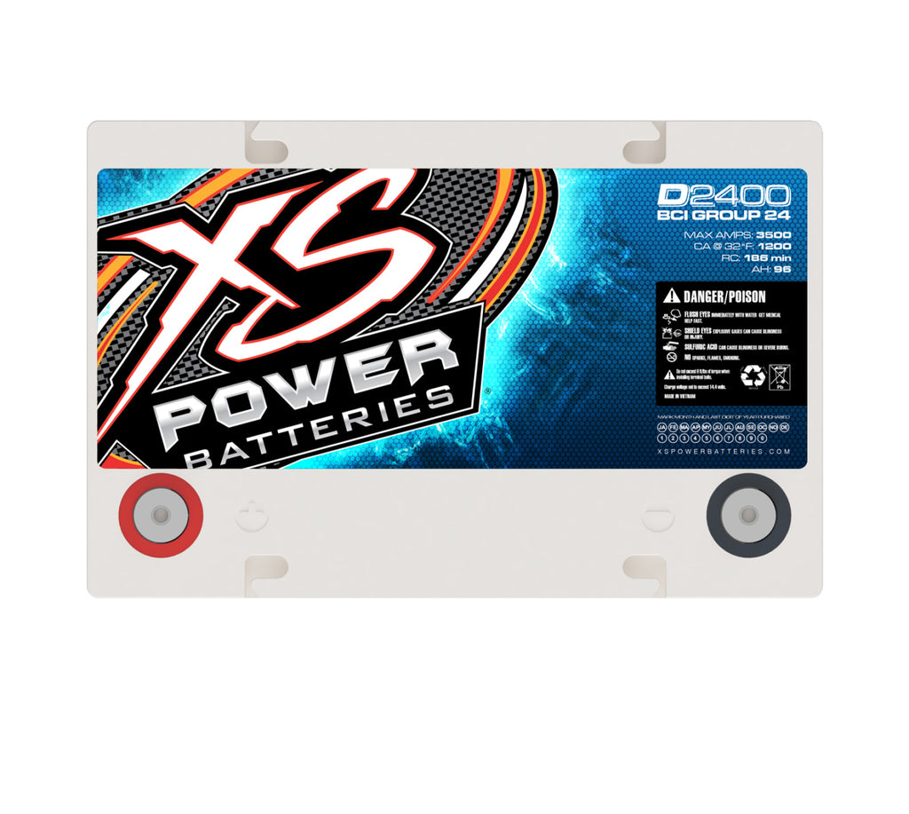 XS Power Batteries 12V AGM D Series Batteries - M6 Terminal Bolts Included 3500 Max Amps