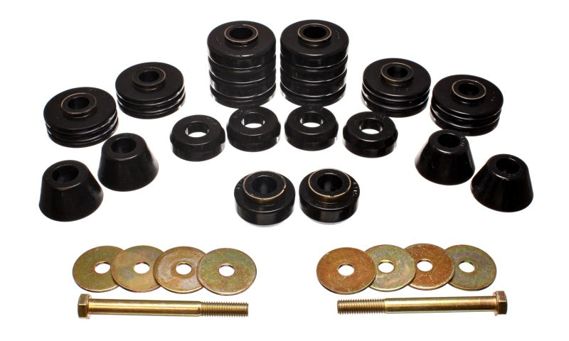 Energy Suspension 3.4140G - Black Body Cab Mount Set for 73-80 GM C/K-10/20/30 C/K1500/2500/3500