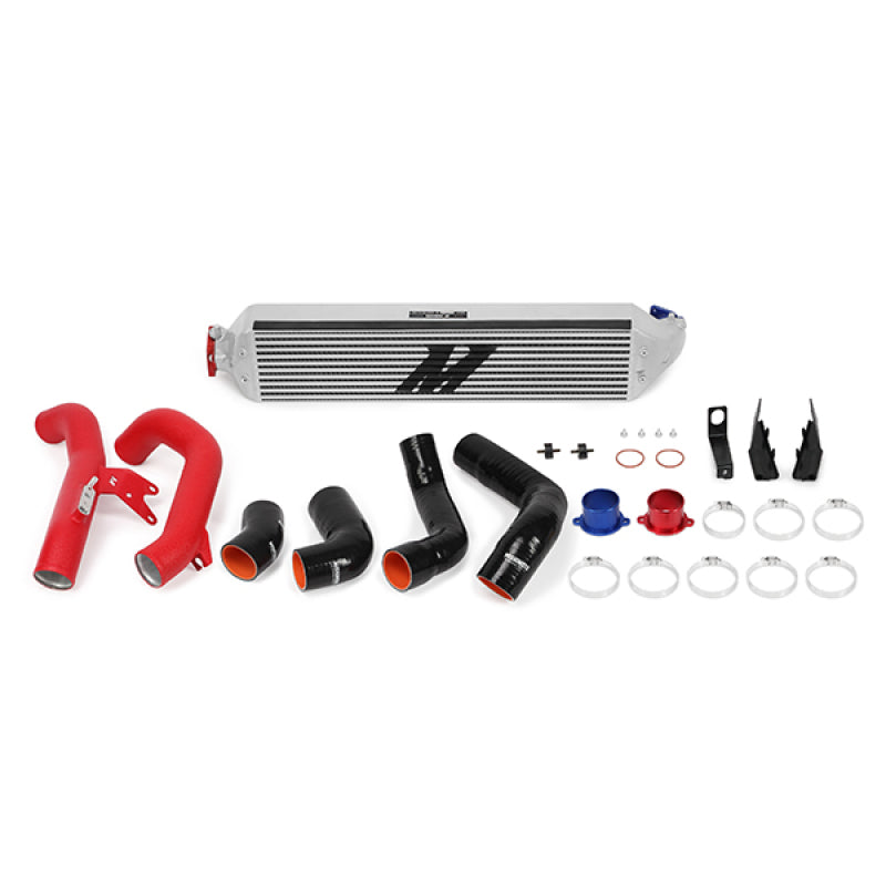 Mishimoto MMINT-CIV-16KSLWRD FITS 2016+ Honda Civic 1.5T / 2017+ Honda Civic Si Silver Intercooler Kit w/Red Pipes