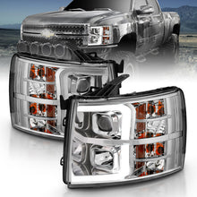 Load image into Gallery viewer, ANZO 111481 -  FITS: 2007-2013 Chevy Silverado 1500 Projector Plank Style Chrome Amber