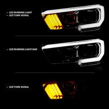 Load image into Gallery viewer, ANZO 2016-2017 Toyota Tacoma Projector Headlights w/ Plank Style Design Chrome/Amber w/ DRL