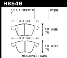 Load image into Gallery viewer, Hawk 2007-2013 Mazda 3 Mazdaspeed HPS 5.0 Front Brake Pads - free shipping - Fastmodz