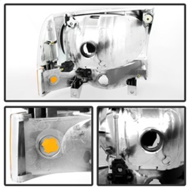 SPYDER 9025419 FITS 9025419 - Xtune Ford F250/350/450 Superduty 99-04 Crystal Headlights w/ Bumper Lights HD-JH-FF25099-AM-C