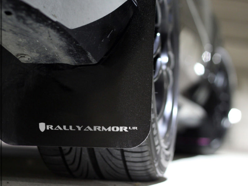 Rally Armor MF22-UR-BLK/WH FITS: 12+ Subaru Impreza 5dr Hatch/4dr Sedan UR Black Mud Flap w/ White Logo