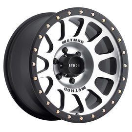 Method Wheels MR30589060300 -Method MR305 NV 18x9 0mm Offset 6x5.5 108mm CB Machined/Black Street Loc Wheel