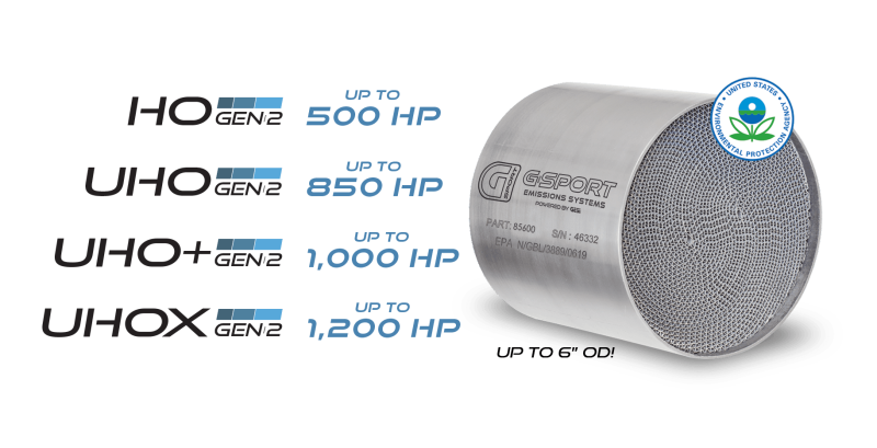 G-Sport 85200 - GESI 4.50in x 4.00in 400 CPSI GEN2 EPA Compliant Substrate Only (500-850HP)