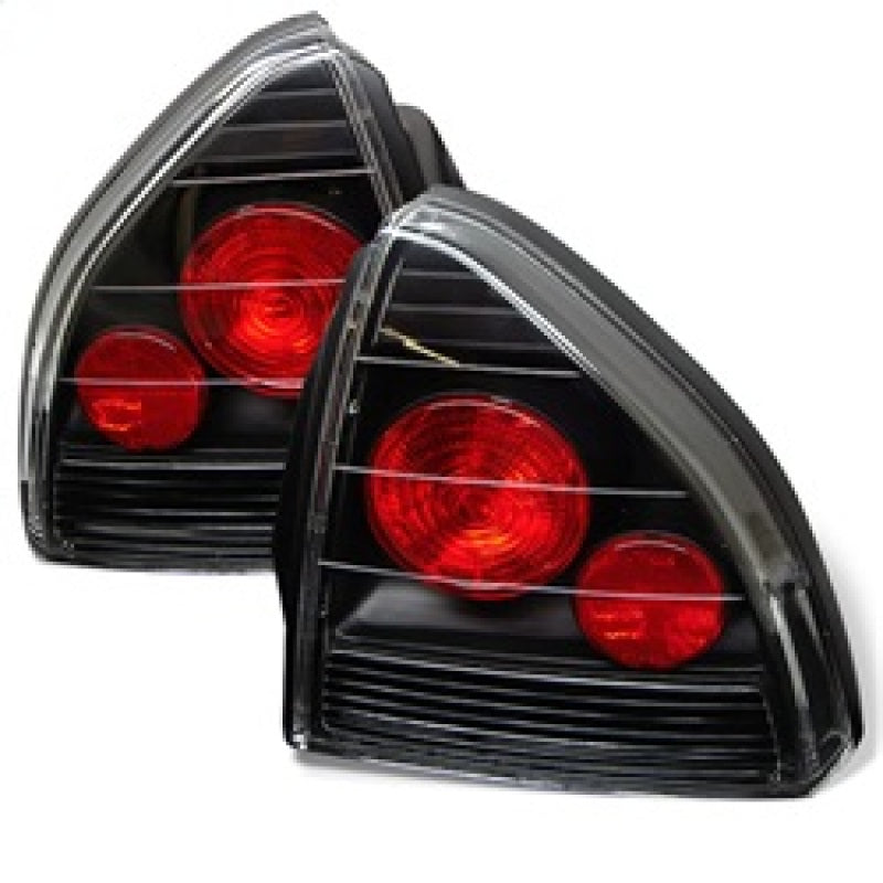 SPYDER 5005229 - Spyder Honda Prelude 92-96 Euro Style Tail Lights Black ALT-YD-HP92-BK