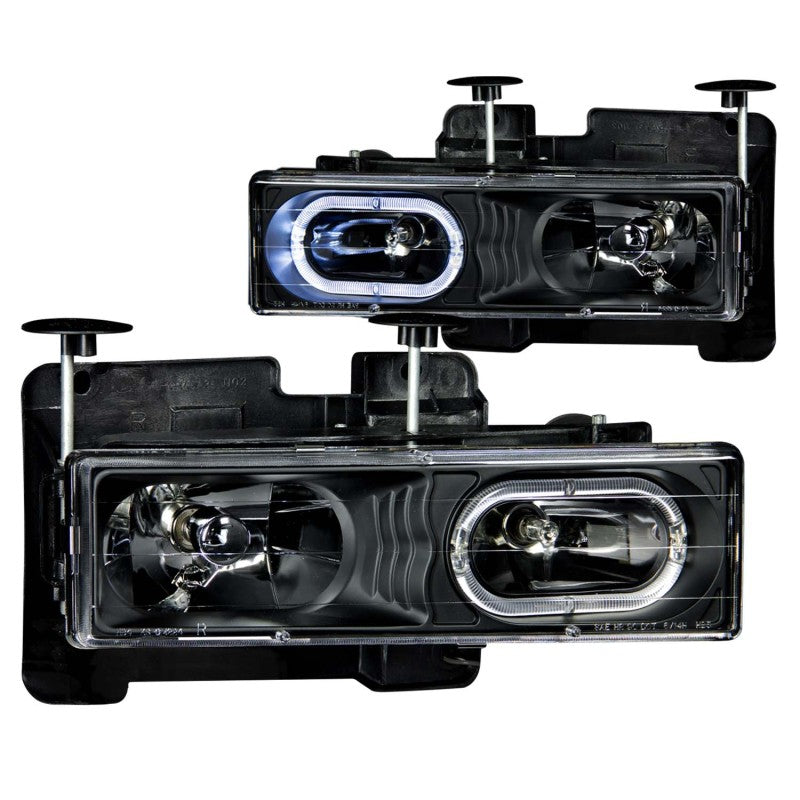 ANZO - [product_sku] - ANZO 1988-1998 Chevrolet C1500 Crystal Headlights Black w/ Halo - Fastmodz