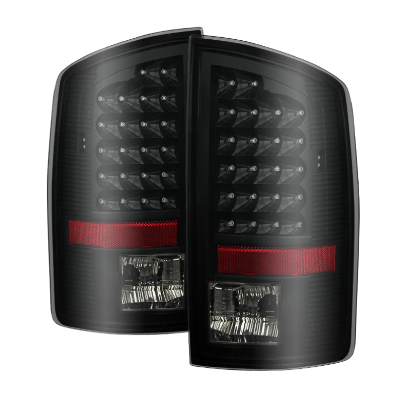 SPYDER 9026539 - Xtune Dodge Ram 07-08 1500 / Ram 07-09 2500/3500 LED Tail Lights Black Smoke ALT-JH-DR07-LED-BKSM