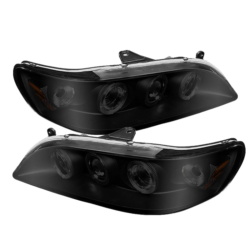 SPYDER 5010728 - Spyder Honda Accord 98-02 1PC Projector Headlights LED Halo Amber Reflctr Blk PRO-YD-HA98-AM-BK