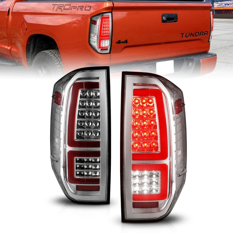 ANZO 311438 - FITS: 2014-2021 Toyota Tundra LED Taillights Chrome Housing/Clear Lens