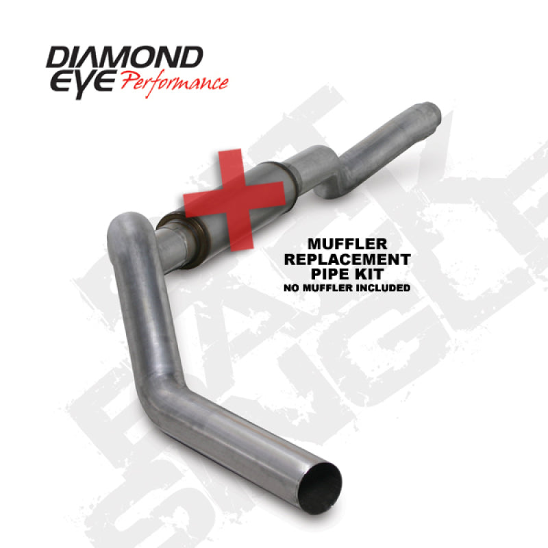 Diamond Eye Performance K5126A-RP - Diamond Eye KIT 5in CB MFLR RPLCMENT PIPE SGL AL: 2006-2007.5 CHEVY 6.6L 2500/3500