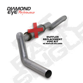 Diamond Eye Performance K5126A-RP - Diamond Eye KIT 5in CB MFLR RPLCMENT PIPE SGL AL: 2006-2007.5 CHEVY 6.6L 2500/3500