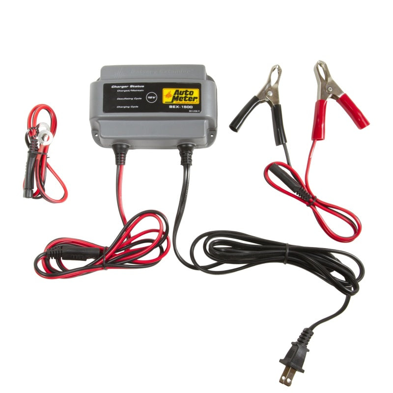 AutoMeter BEX-1500 - Autometer Battery Charger/Maintainer 12V/1.5A