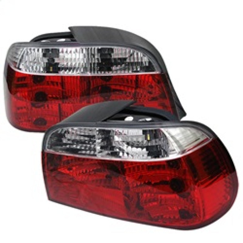 SPYDER 5000651 - Spyder BMW E38 7-Series 95-01 Crystal Tail Lights Red Clear ALT-YD-BE3895-RC