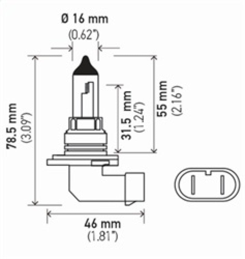 Hella 9006 -  12V 55W Halogen Bulb