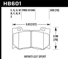 Load image into Gallery viewer, Hawk 2009-2013 Infiniti FB50 Sport HPS 5.0 Front Brake Pads - free shipping - Fastmodz