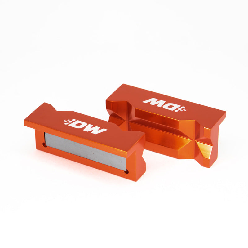 DeatschWerks 6-02-1007 FITS 4in. Aluminum Soft Jaws w/ MagnetOrange Anodized