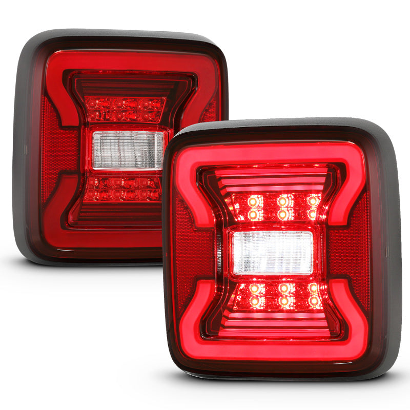 ANZO 311295 FITS 18-19 Jeep Wrangler JL LED Taillights Black