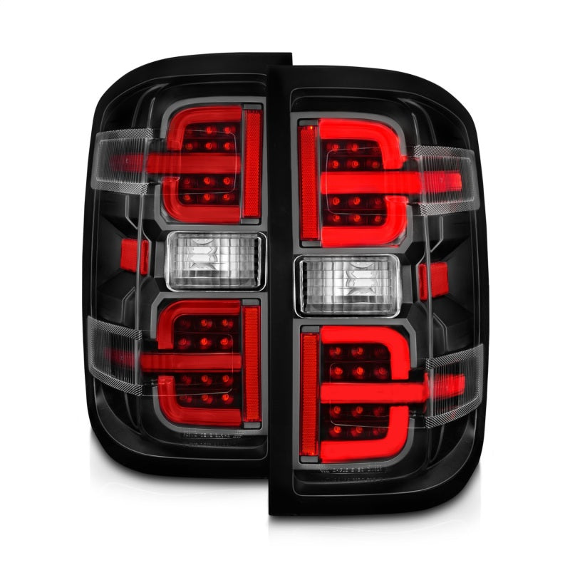 ANZO 311425 - FITS: 15-19 Chevy Silverado 2500HD/3500HD (Halgn Only) LED Tail Lights w/Black Light Bar & Clear Lens