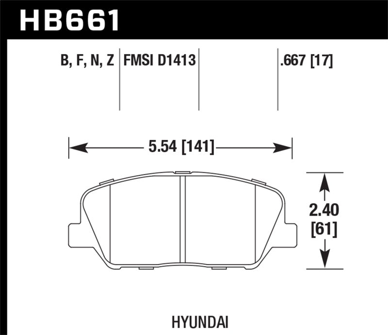 Hawk 10 Hyundai Genesis Coupe (w/o Brembo Breaks) HPS Street Front Brake Pads - free shipping - Fastmodz