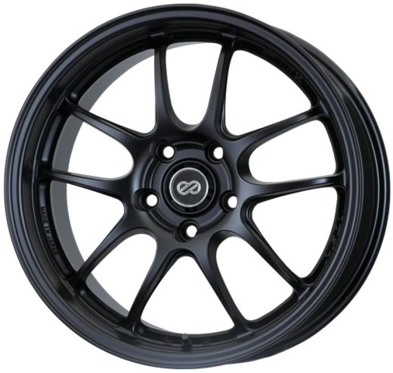Enkei 460-770-4938BK - PF01 17x7 4x100 38mm Offset 75mm Bore Diameter Matte Black Wheel **SPECIAL ORDER**