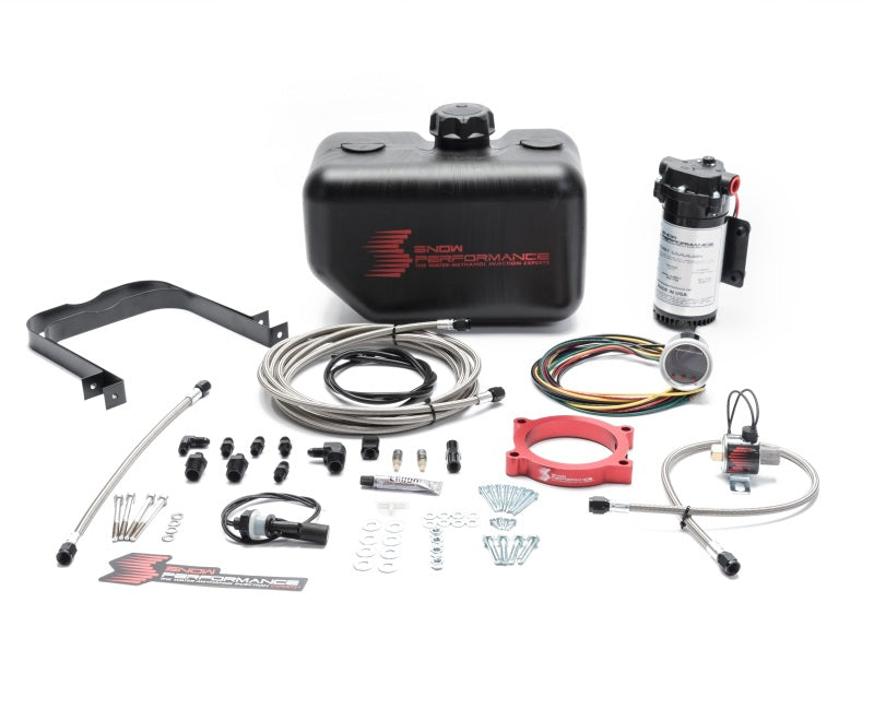 Snow Performance SNO-2161-BRD - 16-17 Camaro Stg 2 Boost Cooler F/I Water Injection Kit (SS Braided Line & 4AN)