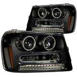 ANZO 111127 FITS: 2002-2009 Chevrolet Trailblazer Projector Headlights w/ Halo Black